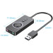 Vention Звукова карта USB AUX jack, 3*TRRS (Mic +2xEar) 1.0м, регулятор гучності, зовнішня,  Metal, Vention