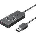 Vention Звукова карта USB AUX jack, 3*TRRS (Mic +2xEar) 1.0м, регулятор гучності, зовнішня,  Metal, Vention