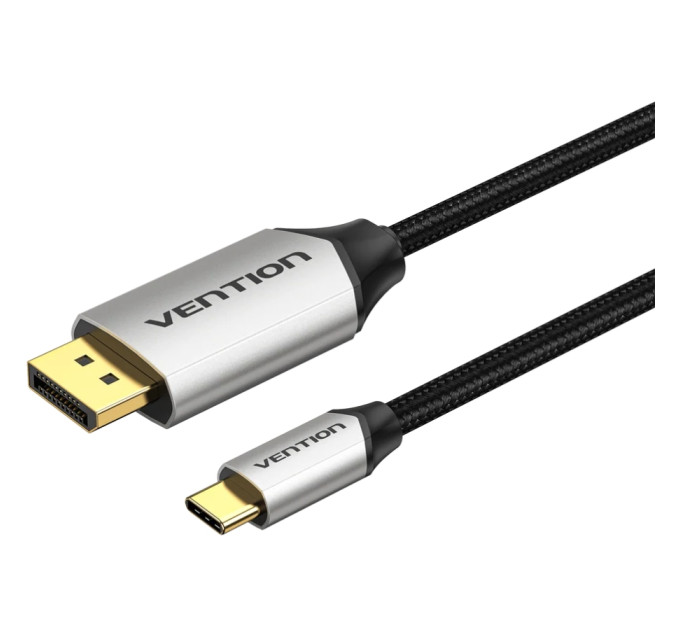 Vention Кабель USB 3.1 Type-C M - DisplayPort M, 1.5м v.2.1 16K30Hz Aluminum Alloy сірий Vention