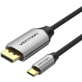 Vention Кабель USB 3.1 Type-C M - DisplayPort M, 1.0м v.1.4 4K60Hz Aluminum Alloy чорний Vention