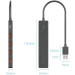 Vention Хаб USB 3.0 -> 4xUSB 3.2 Gen2, 0.15м, USB-C 10Gbps 0.15m, чорний Vention