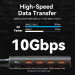 Vention Хаб USB 3.0 -> 4xUSB 3.2 Gen2, 0.15м, USB-C 10Gbps 0.15m, чорний Vention