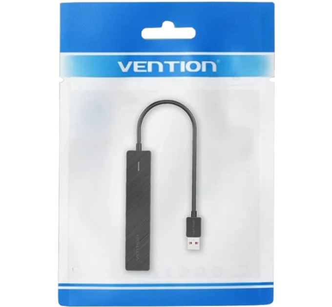 Vention Хаб USB 3.0 -> 4xUSB 3.2 Gen2, 0.15м, USB-C 10Gbps 0.15m, чорний Vention