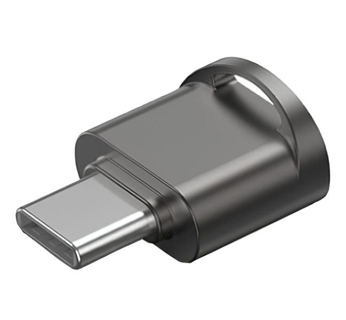 Vention Card Reader USB 2.0 Type-C, 1-слот microSD, OTG 512 Гб, Aluminum Alloy, сірий Vention