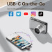 Vention Card Reader USB 2.0 Type-C, 1-слот microSD, OTG 512 Гб, Aluminum Alloy, сірий Vention