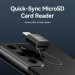 Vention Card Reader USB 2.0 Type-C, 1-слот microSD, OTG 512 Гб, Aluminum Alloy, сірий Vention