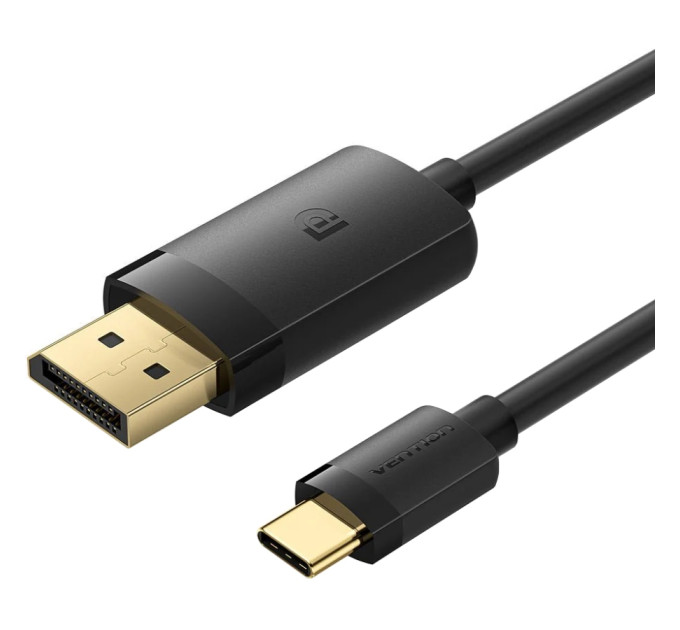 Vention Кабель USB 3.1 Type-C M - DisplayPort M, 1.0м, v.1.2, 4K60Hz, Aluminum Alloy чорний Vention