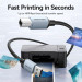 Vention Кабель USB 2.0 AM-BM, 2.0м, 480Mbps Printer, обплетення, Aluminum Alloy, сірий Vention