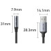 Vention Звукова карта USB AUX jack, TRRS, 0.25м, OMTP та CTIA, обплетення,  Vention
