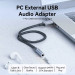 Vention Звукова карта USB AUX jack, TRRS, 0.25м, OMTP та CTIA, обплетення,  Vention