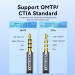 Vention Звукова карта USB AUX jack, TRRS, 0.25м, OMTP та CTIA, обплетення,  Vention