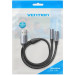 Vention Звукова карта USB AUX jack, 2*TRS (Mic + Ear)  0.25м, обплетення, Aluminum Alloy Vention