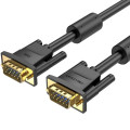 Vention Кабель VGA 15M-15M, 8.0м, з ферритами, чорний Vention