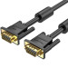 Vention Кабель VGA 15M-15M, 8.0м, з ферритами, чорний Vention