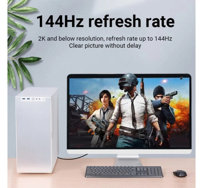 Vention Кабель Mini DisplayPort - DisplayPort M/M 2.0м, 4K 60Hz двонаправлений, чорний, Vention