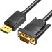 Vention Кабель DisplayPort M - VGA M, 2.0м, 1080P 60Гц, Gold-Plated, чорний Vention