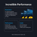 Vention Кабель DisplayPort M - HDMI M V1.4, 1.8м, 8K 60hz,Dynamic HDR, нейлонове обплетення, чорний, Vention