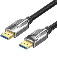 Кабель DisplayPort M - M 1.0м,V2.1, 16K 30 Гц,  обплетення, чорний Vention