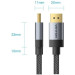 Vention Кабель DisplayPort M - M 1.0м, V2.1, 16K 60 Гц, зворотня сумісність, обплетення, чорний Vention