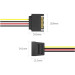 Vention Кабель SATA 15pin, M/F, 0.3 м, PVC чорний, Vention