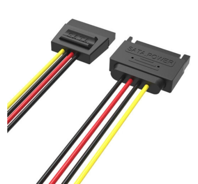 Vention Кабель SATA 15pin, M/F, 0.3 м, PVC чорний, Vention