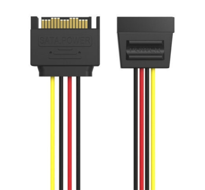 Vention Кабель SATA 15pin, M/F, 0.3 м, PVC чорний, Vention