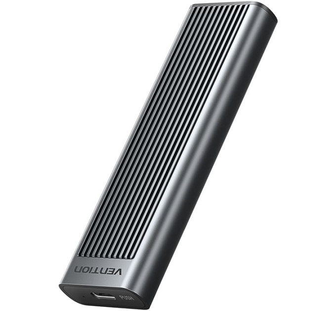 Vention Зовнішня кишеня для SSD M.2 (NVME) M Key/B+M Key, Type-C 3.2 GEN 2-C,10Gbps,  Aluminum сіра Vention