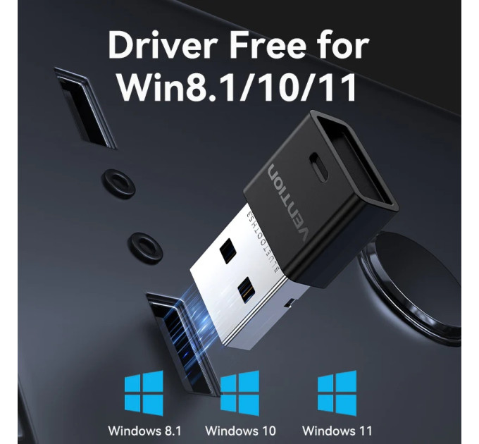 Vention Bluetooth USB adapter v5.3 20м Vention