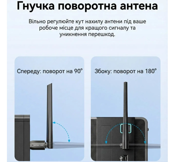 Vention Bluetooth USB adapter v6.0 200м Vention