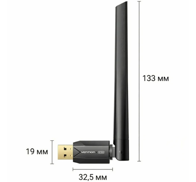 Vention Bluetooth USB adapter v6.0 200м Vention