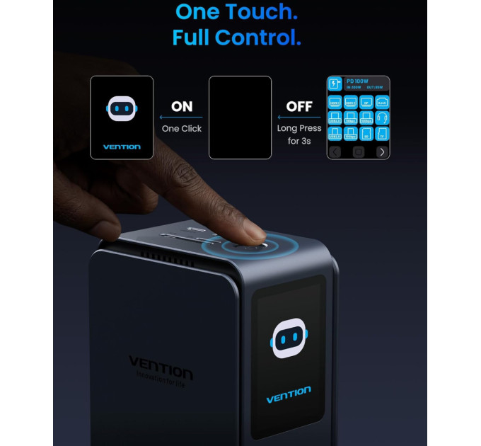 Vention Док-станція USB3.2 Type-C --> HDMIx2, 8K30Hz/DP/USB-C3.2/2xUSB-A3.2/USB-A2.0/SD/TF/RJ45/3.5mm TRRS/P