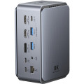 Vention Док-станція USB3.2 Type-C --> HDMIx2, 8K30Hz/DP/USB-C3.2/2xUSB-A3.2/USB-A2.0/SD/TF/RJ45/3.5mm TRRS/P