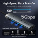 Vention Док-станція USB3.2 Type-C --> HDMI 4K60Hz/3xUSB-A 3.0/ USB-C3.0,  PD 100W 5-in-1 Vention