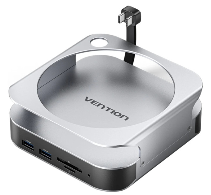 Vention Док-станція USB3.2 Type-C --> Mac mini DP 4K240Hz/M.2 NVMe/4xUSB 3.2/USB-C 3.2/3,5мм/SD/TF/PD