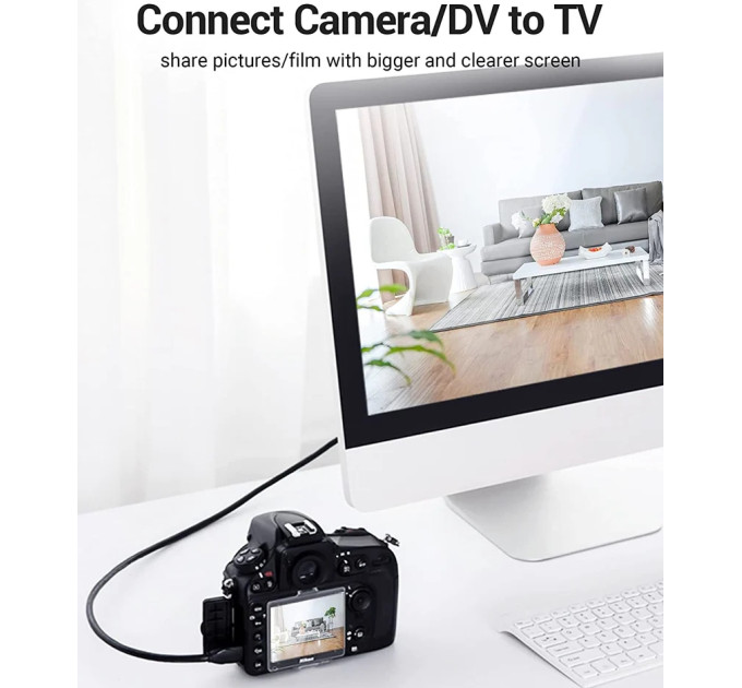 Vention Кабель HDMI M - Mini M, 2.0 м, V2.0 4K 60Гц 18Gbps PVC Vention
