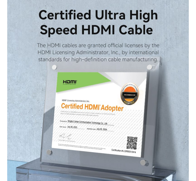 Vention Кабель HDMI M - M, 1.5м, V2.0, 4K 60Гц, Gold-Plated, PVC Vention
