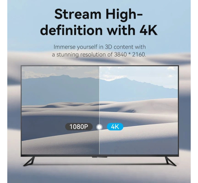 Vention Кабель HDMI M - M, 1.5м, V2.0, 4K 60Гц, Gold-Plated, PVC Vention