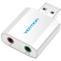Vention Звукова карта USB AUX jack, 2*TRS (Mic + Ear), Aluminum alloy Vention