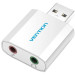 Vention Звукова карта USB AUX jack, 2*TRS (Mic + Ear), Aluminum alloy Vention
