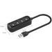 Vention Хаб USB 2.0 -> 4xUSB-A 2.0, 1,0м, чорний Vention