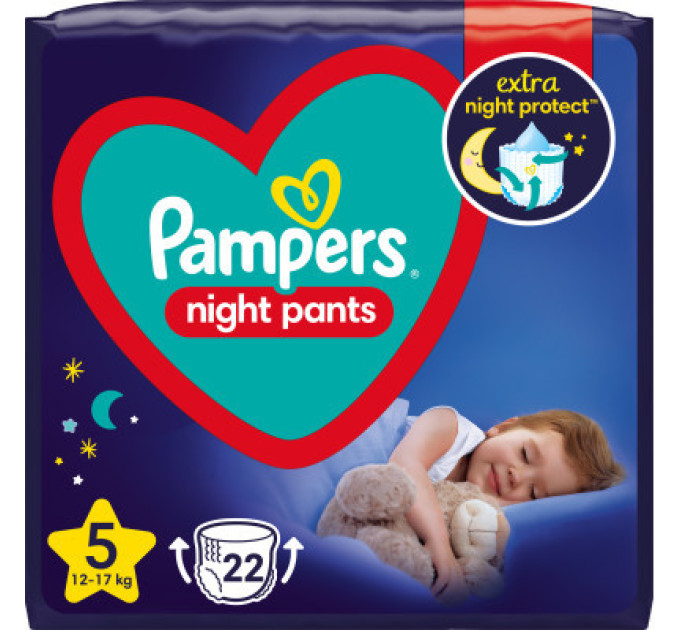 Підгузки трусики нічні Night Pants Розмір 5 (12-1 Pampers (8006540234730)