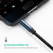 Ugreen Кабель мультимедійний 3.5mm M to 3.5mm M 0.5m 90° corner AV112 blue Ugreen (60178)