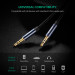 Ugreen Кабель мультимедійний 3.5mm M to 3.5mm M 0.5m 90° corner AV112 blue Ugreen (60178)