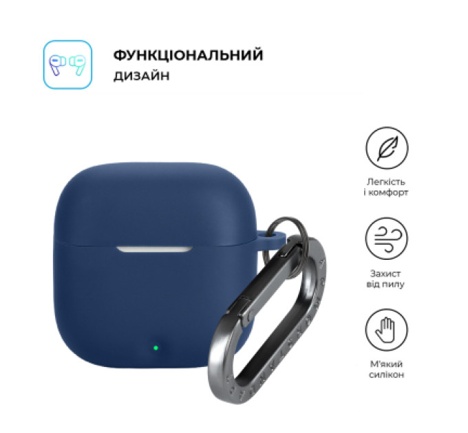 Armorstandart Чохол для навушників Armorstandart Hang Case For OPPO Enco Buds3 Dark Blue (ARM88031)
