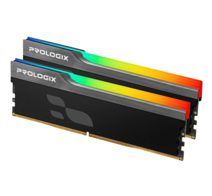 Модуль пам'яті для комп'ютера DDR4 32GB (2x16GB) 3600 MHz Onyx Black RGB Prologix (PRO32GB3600YBR4K)