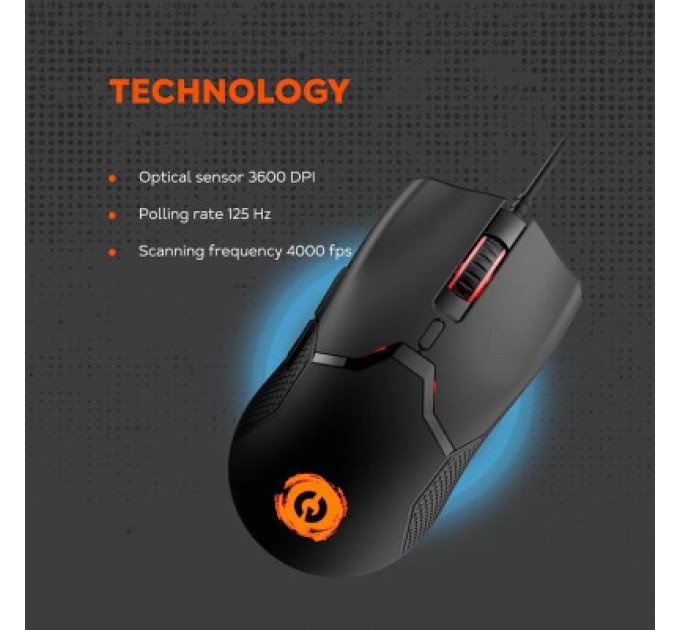 Мишка Canyon GM-116 Carver USB Black (CND-SGM116)