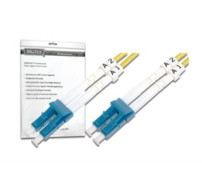 Digitus Оптичний патчкорд Digitus LC/UPC-LC/UPC,9/125,OS2(Singlemode),Duplex,10m (DK-2933-10)