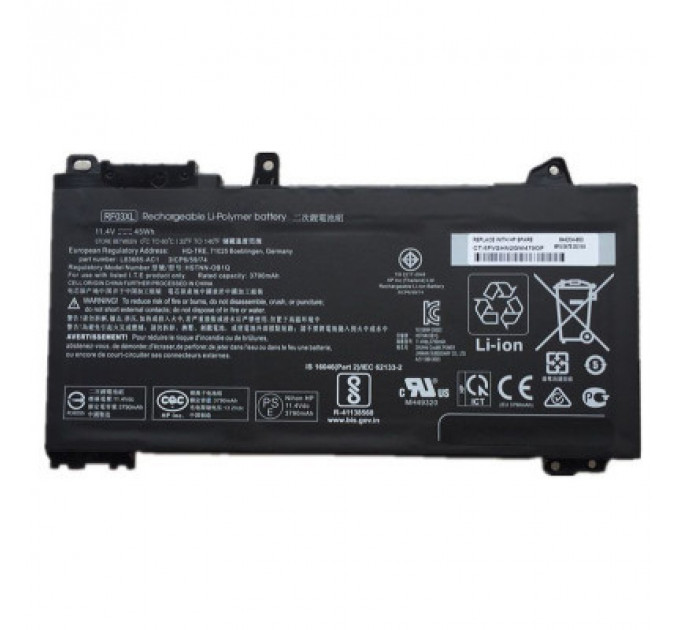 Акумулятор до ноутбука HP ProBook 450 G7 RF03XL, 45Wh (3790mAh), 3cell, 11.4V, Li-ion (A47893)