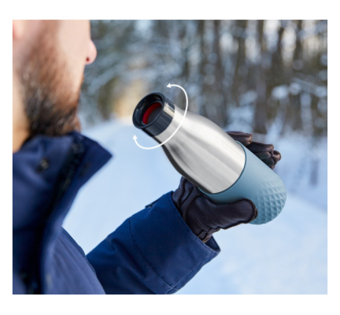 Термос Tefal Bludrop soft touch, 500мл, нержавіюча сталь, блакитний (N3110710)