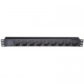Eserver Силовий блок Eserver 19" 9 розеток, кабель 1.8м, алюм. корпус PDU 220В, 16А (WT-2261A-GER-9WAY)